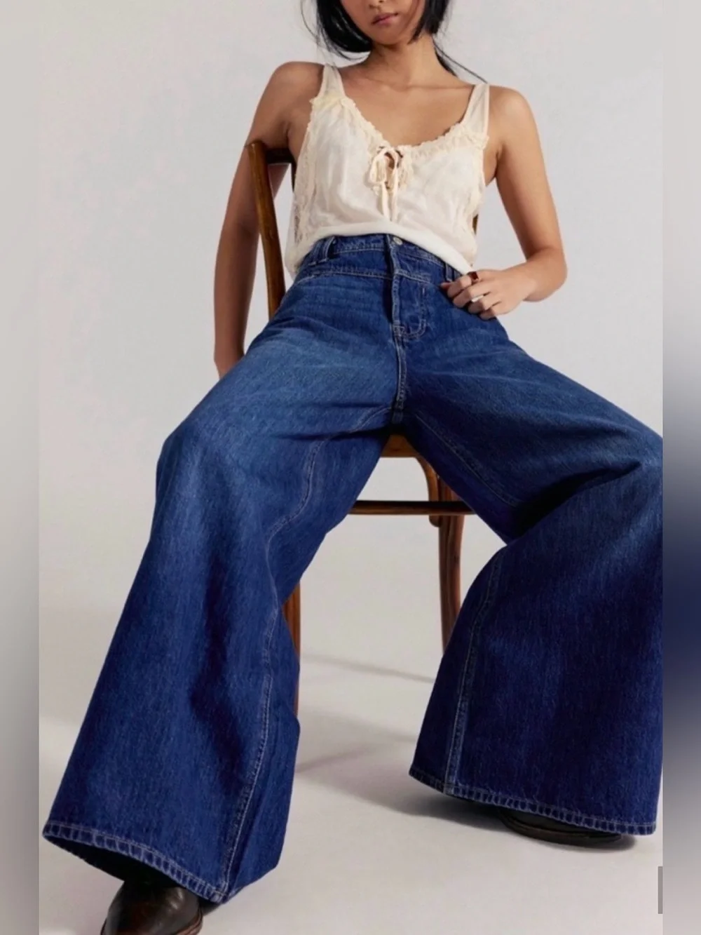 Free People We The Free Give And Take Baggy Wide-Leg Jeans. NWT. Lovers only